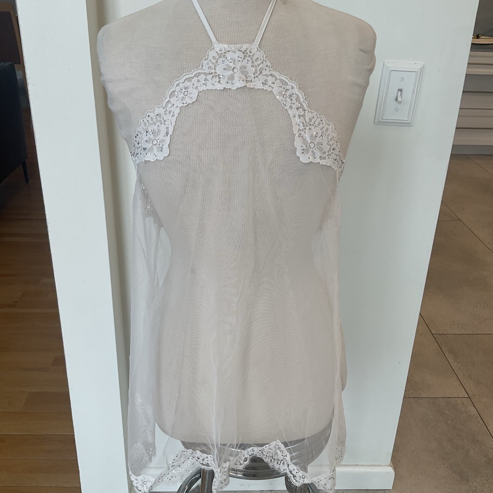 Victoria's Secret Sheer White Lace Chemise